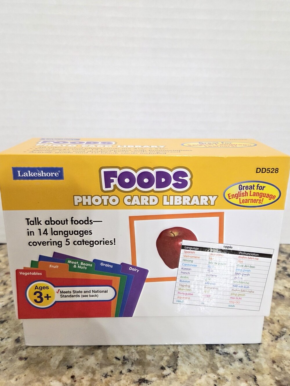 Lakeshore Foods Photo Card Library Flash Cards English Language Learner Age 3+